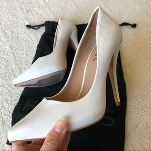Reiss Liliana Stiletto Pump Court White Shoes 37